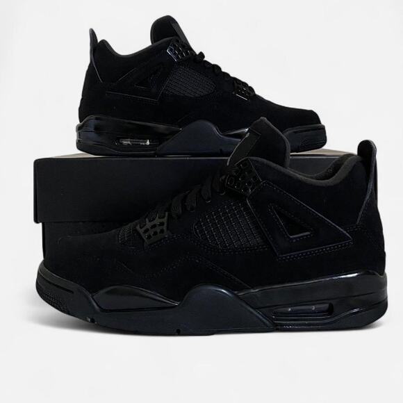 Air jordan 4 retro black cat - size 9 M / 10.5 W US - Picture 2 of 10